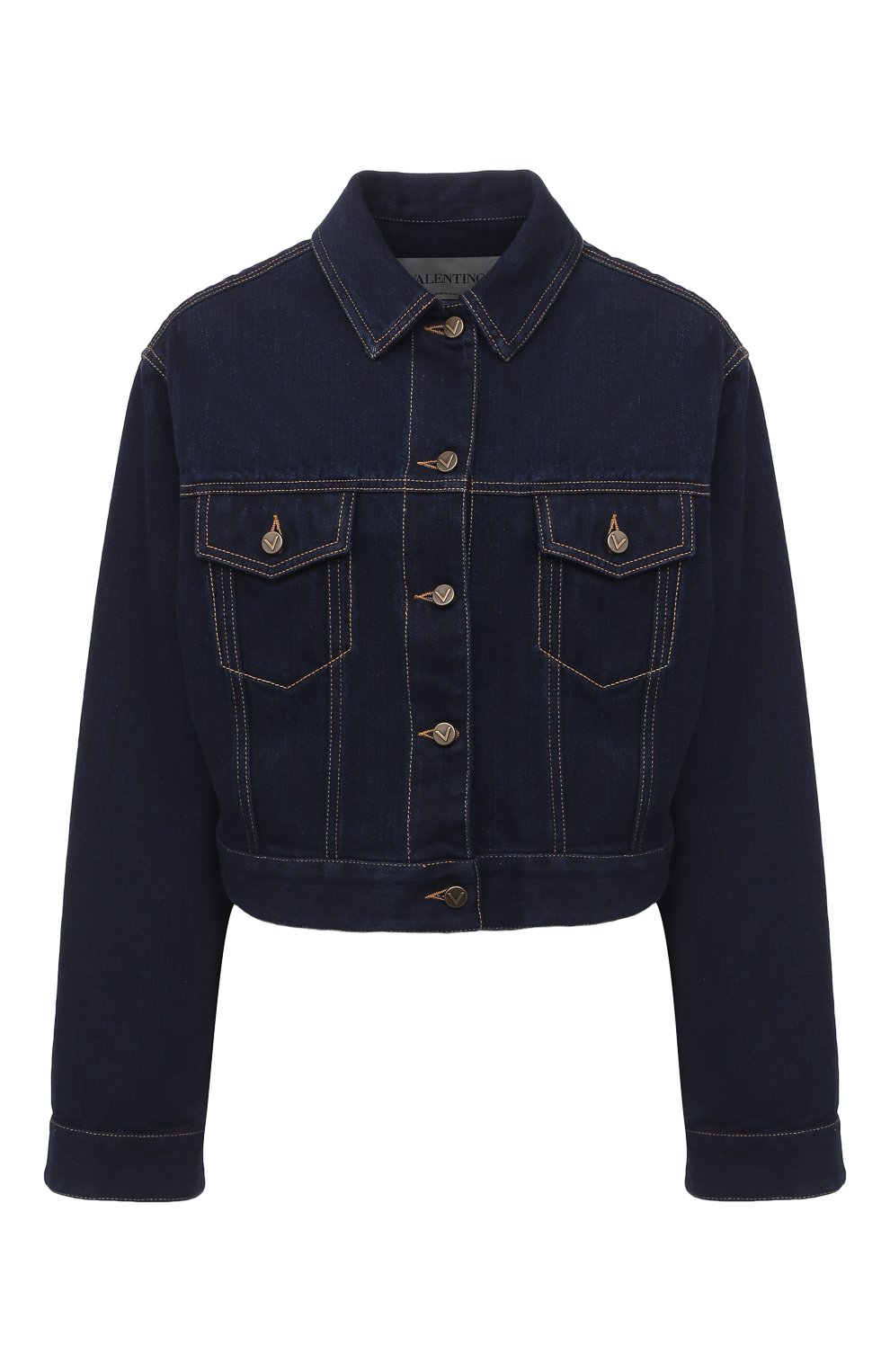 Джинсовая куртка VALENTINO темно-синего цвета по цене 95500 руб., арт. UB3DC01U5K8, фото 1 Джинсовая куртка VALENTINO, арт. UB3DC01U5K8, фото 1