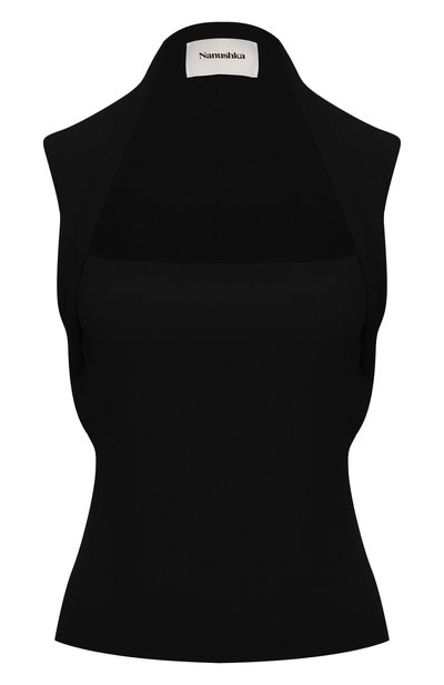 Женский топ NANUSHKA, арт. NAIA_BLACK_C0MPACT KNIT