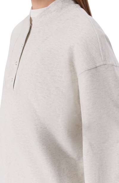 Хлопковый свитшот 12 STOREEZ серого цвета по цене 15000 руб., арт. 136650, фото 5 Хлопковый свитшот 12 STOREEZ, арт. 136650, фото 5