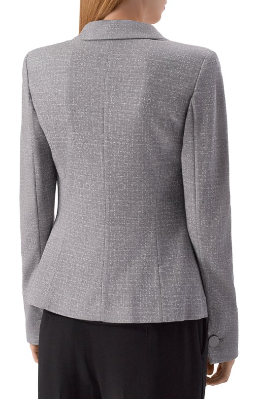 Хлопковый жакет Giorgio Armani 3KAG72/AJFCZ Серый  3KAG72/AJFCZ Фото 4