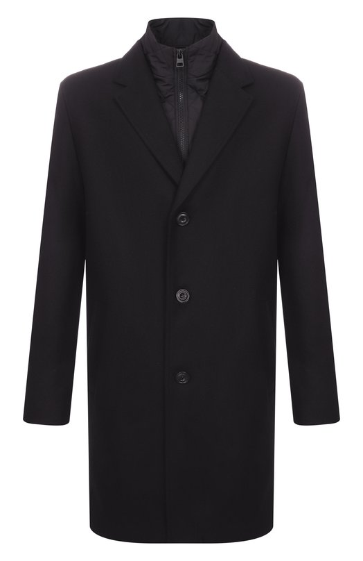 Шерстяное пальто HUGO 50546546 Чёрный 50546546