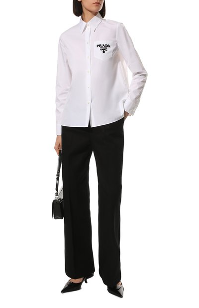 Хлопковая рубашка PRADA, арт. P437FR-1Z9P-F0009-221, фото 2