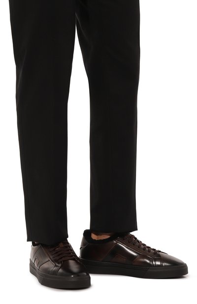 Кожаные кеды gloria SANTONI, арт. MBGG22018SM0PG0N, фото 3