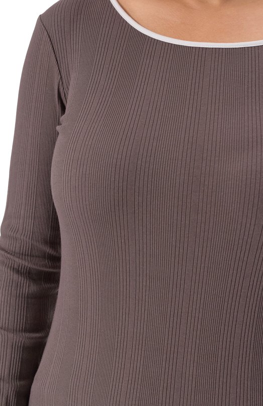 Хлопковый пуловер Max Mara Leisure PARC0 Коричневый  PARC0 Фото 5