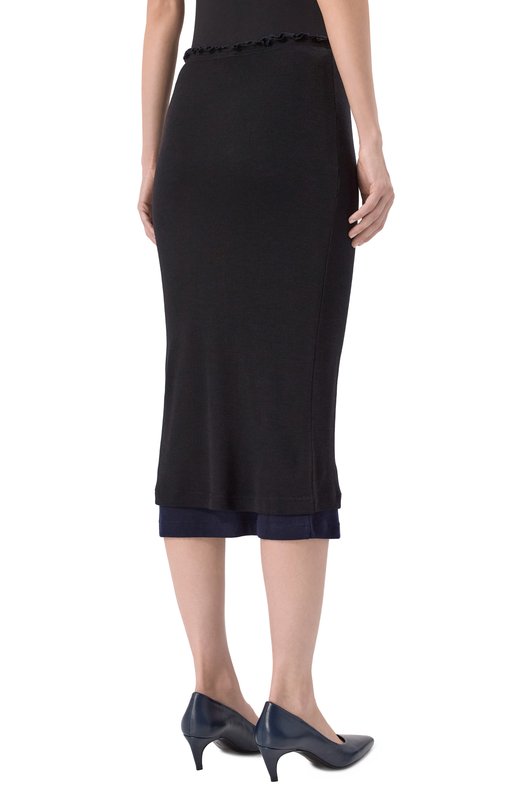 Шерстяная юбка Jil Sander J40FV0116/J20226 Чёрный  J40FV0116/J20226 Фото 4