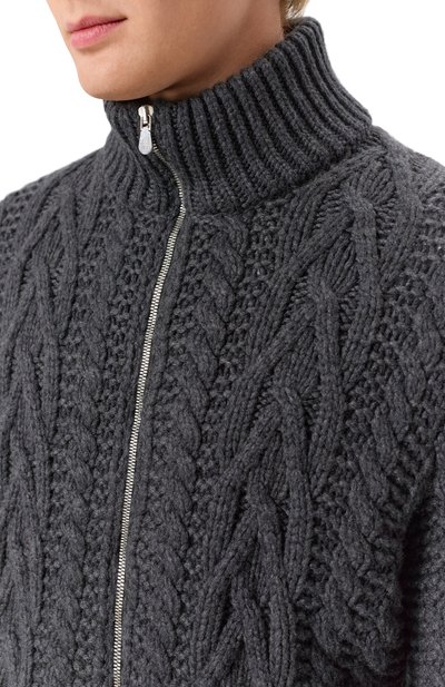 Кашемировый кардиган BRUNELLO CUCINELLI темно-серого цвета по цене 643500 руб., арт. MA2301106, фото 5 Кашемировый кардиган BRUNELLO CUCINELLI, арт. MA2301106, фото 5