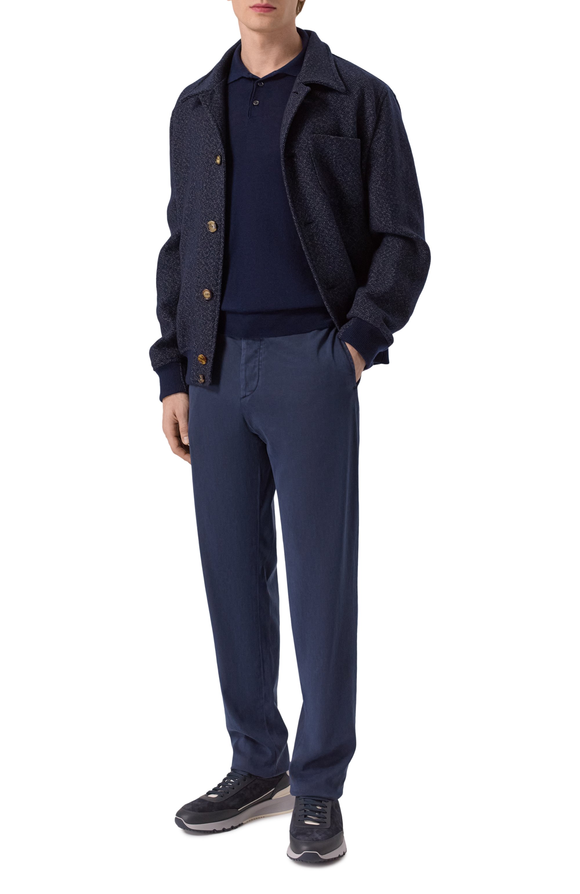 Поло из кашемира и шелка ANDREA CAMPAGNA, арт. M5625-1531, фото 2