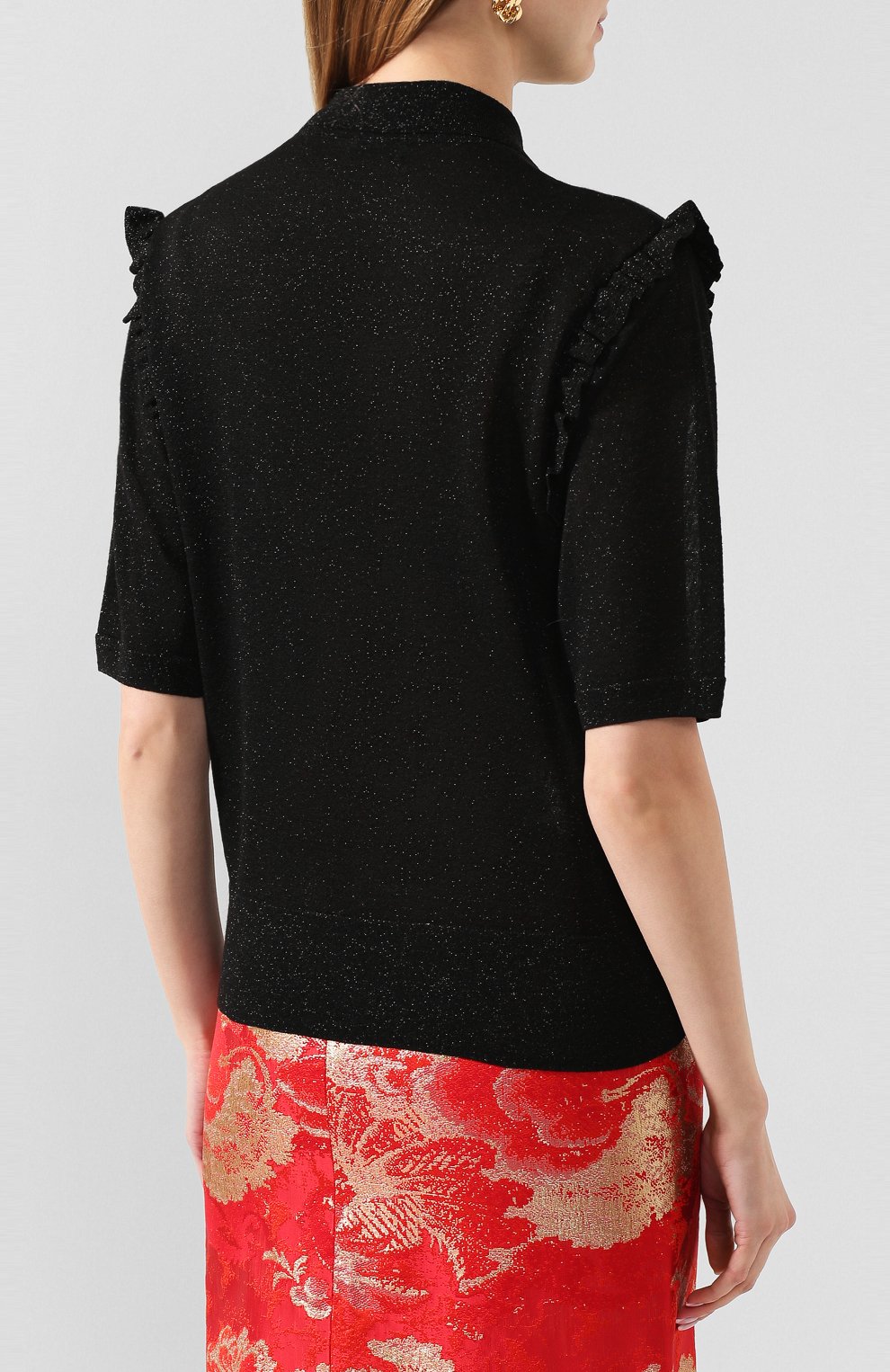 Пуловер из вискозы DRIES VAN NOTEN черного цвета по цене 45200 руб., арт. 201-11219-9700, фото 4 Пуловер из вискозы DRIES VAN NOTEN, арт. 201-11219-9700, фото 4