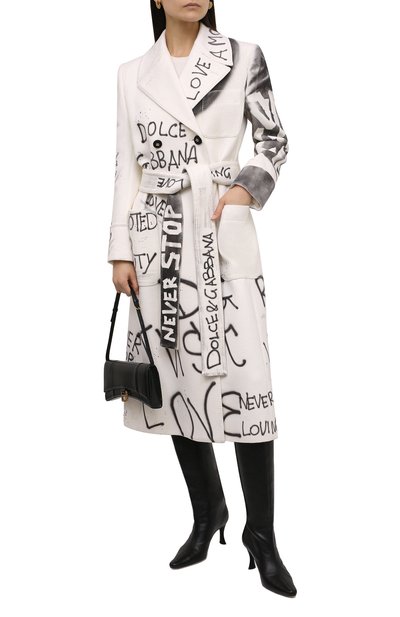 Шерстяное пальто DOLCE & GABBANA белого цвета по цене 478500 руб., арт. F0Y64T/GDABF, фото 2 Шерстяное пальто DOLCE & GABBANA, арт. F0Y64T/GDABF, фото 2