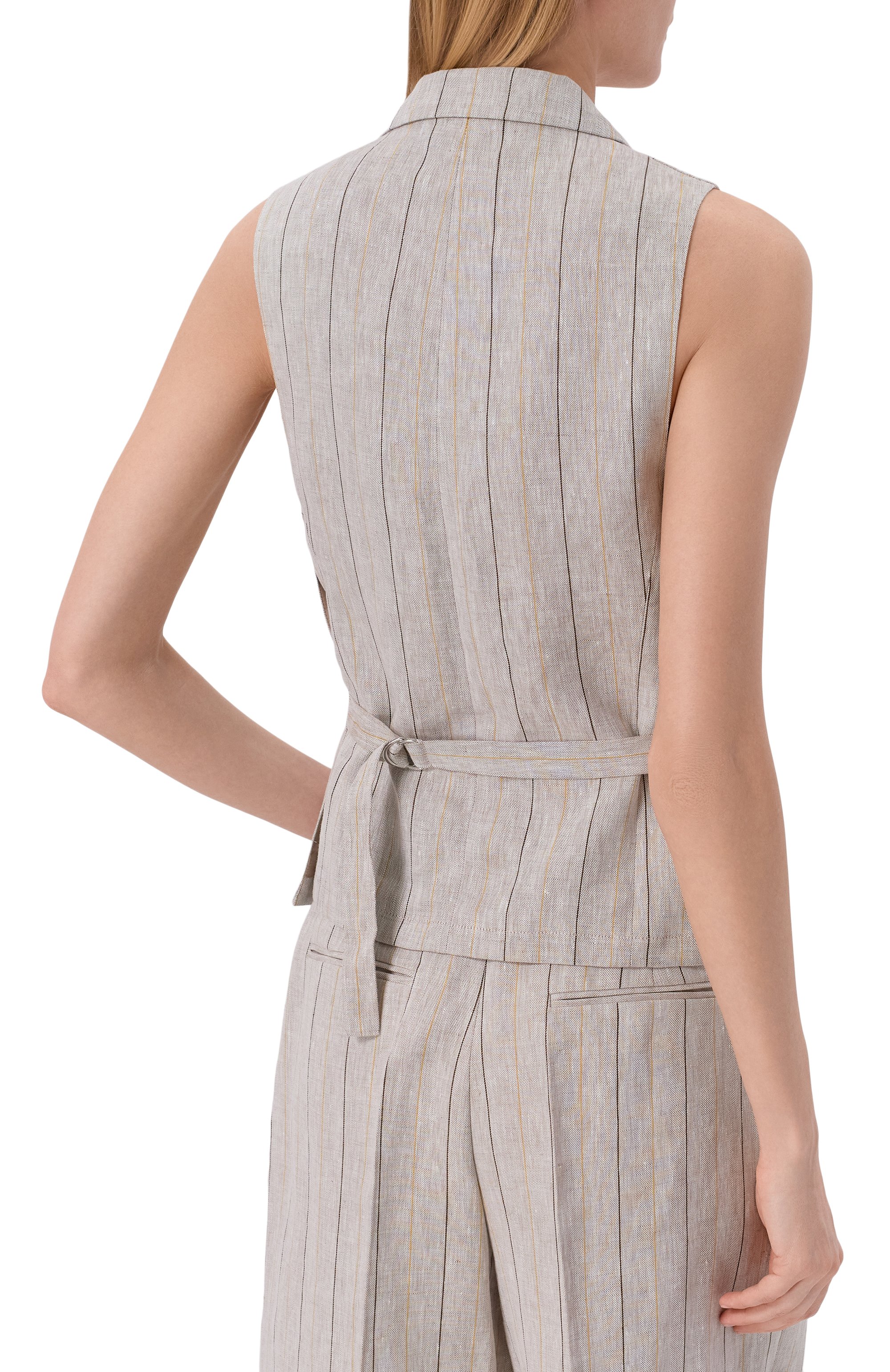 Льняной жилет 12 STOREEZ, арт. 137436, фото 4