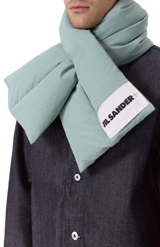 Пуховый шарф Jil Sander J47TE0001/J74276 Голубой  J47TE0001/J74276 Фото 2