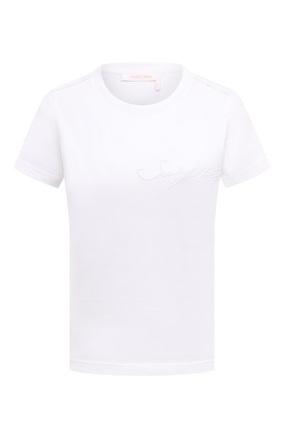 Женская хлопковая футболка SEE BY CHLOÉ, арт. CHS22AJH14117101