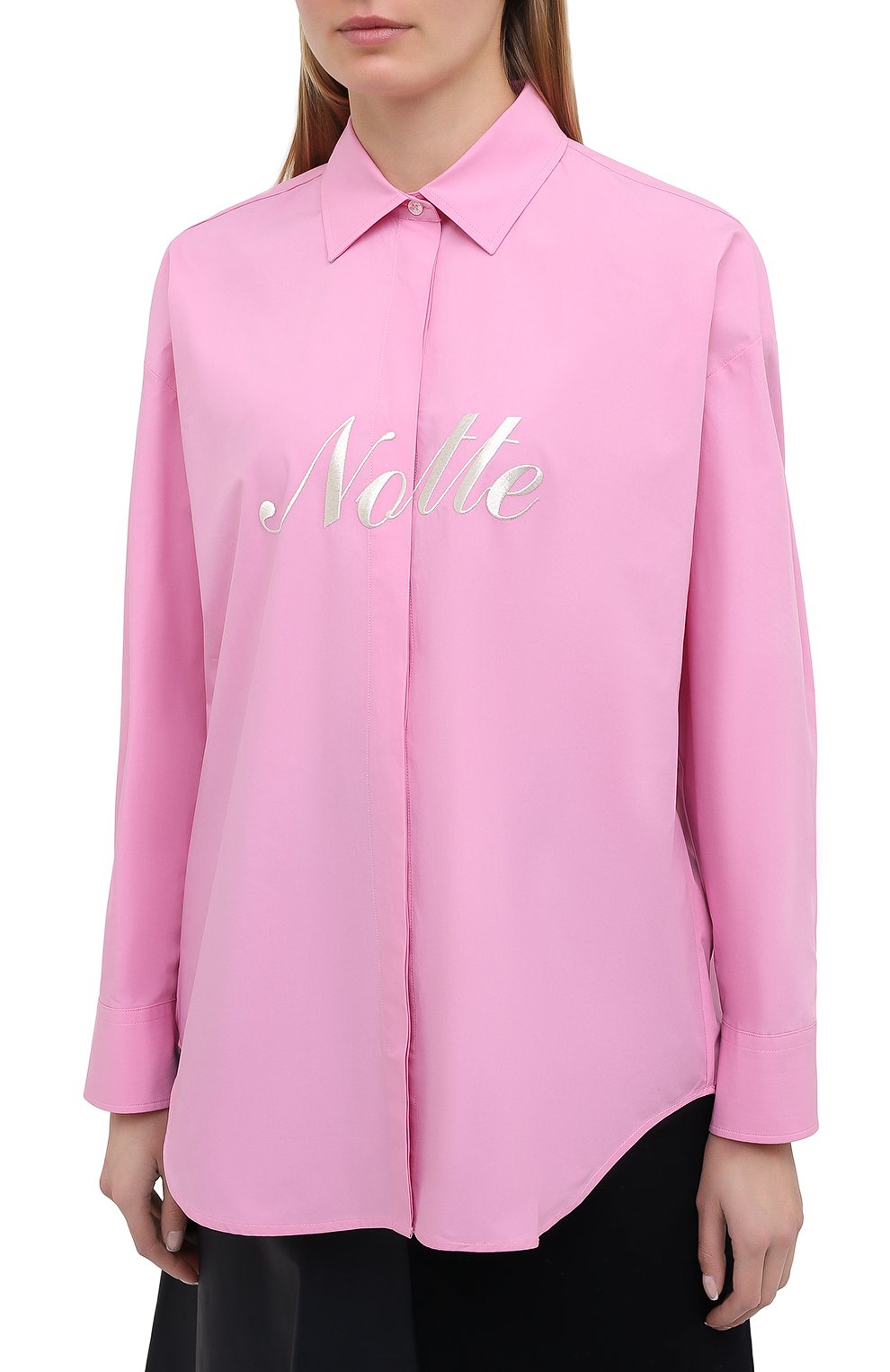 Хлопковая рубашка MSGM светло-розового цвета по цене 29950 руб., арт. 2942MDE112X 207813, фото 3 Хлопковая рубашка MSGM, арт. 2942MDE112X 207813, фото 3