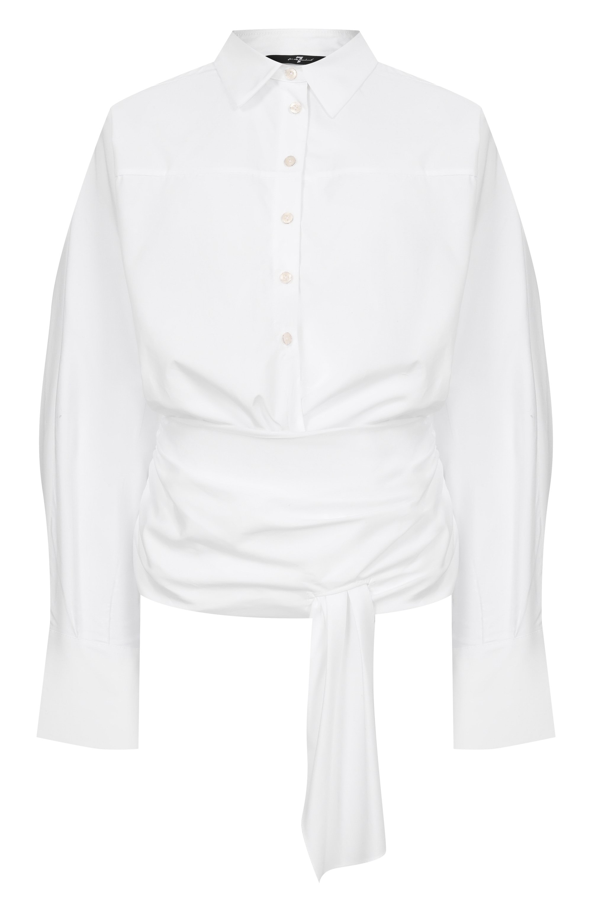 Хлопковая рубашка 7 FOR ALL MANKIND белого цвета по цене 34300 руб., арт. 7NBE0G75-3HF, фото 1 Хлопковая рубашка 7 FOR ALL MANKIND, арт. 7NBE0G75-3HF, фото 1