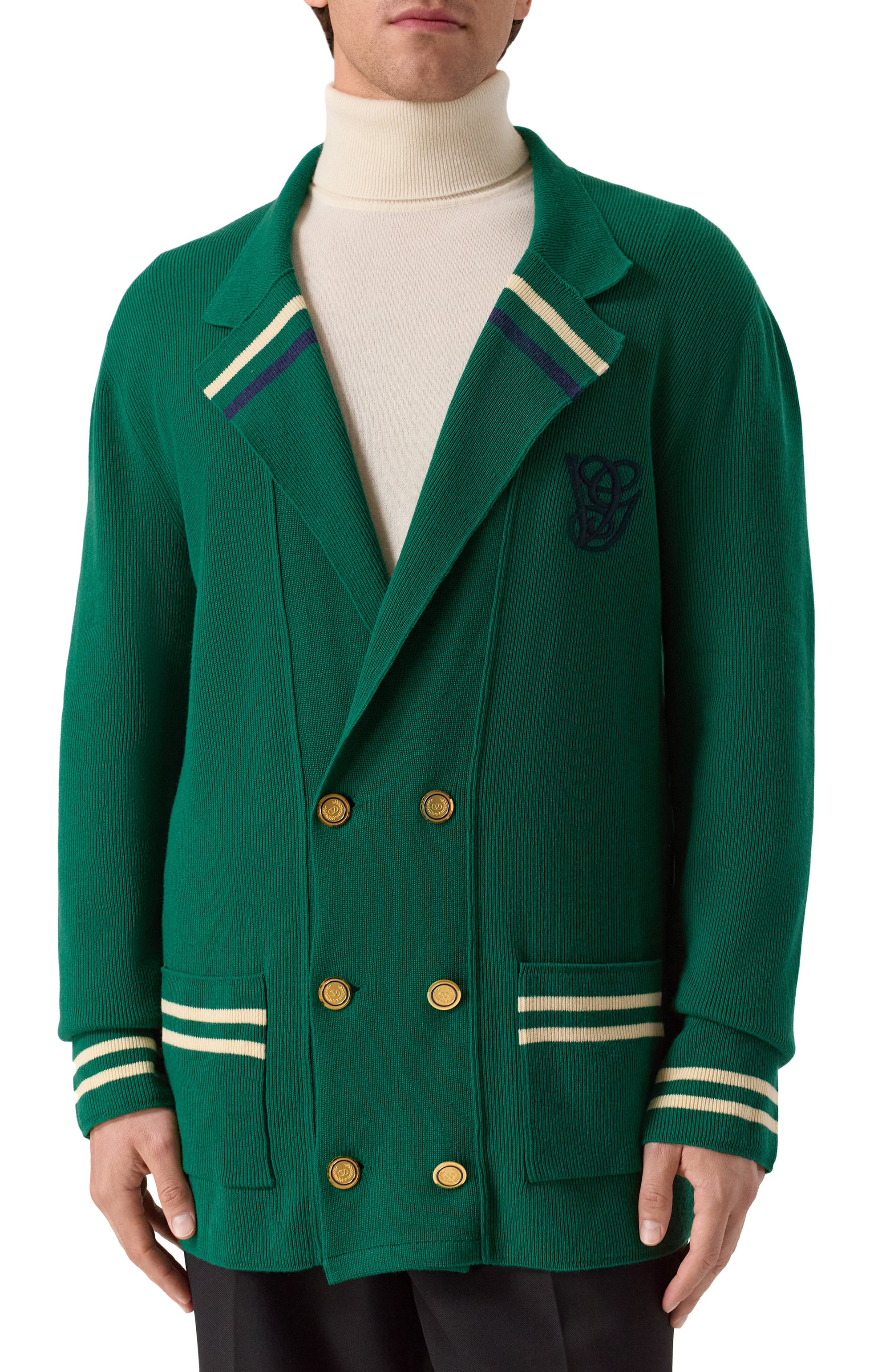 Пиджак из хлопка и шерсти VALENTINO, арт. 7V3KE02Z/AY4, фото 3