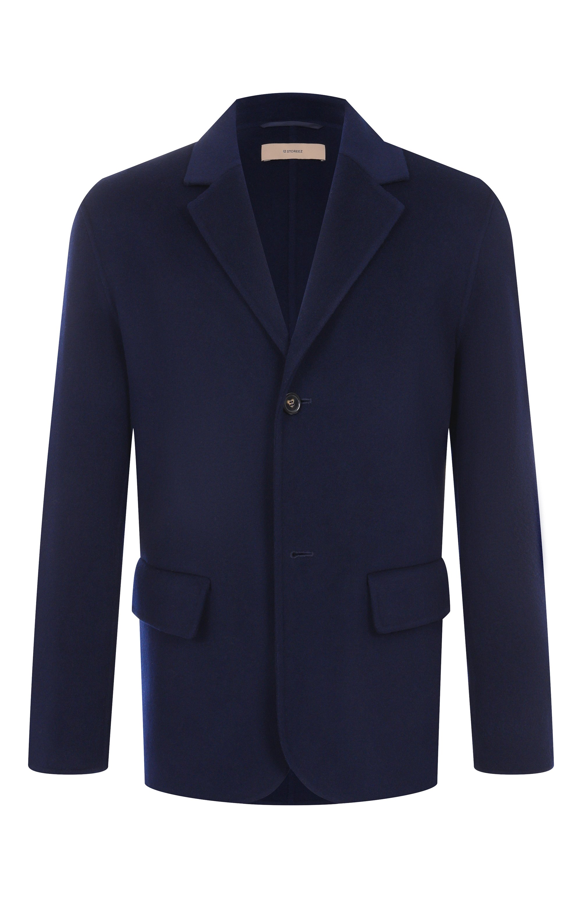 Пиджак из шерсти и кашемира 12 STOREEZ темно-синего цвета по цене 49000 руб., арт. 127945, фото 1 Пиджак из шерсти и кашемира 12 STOREEZ, арт. 127945, фото 1