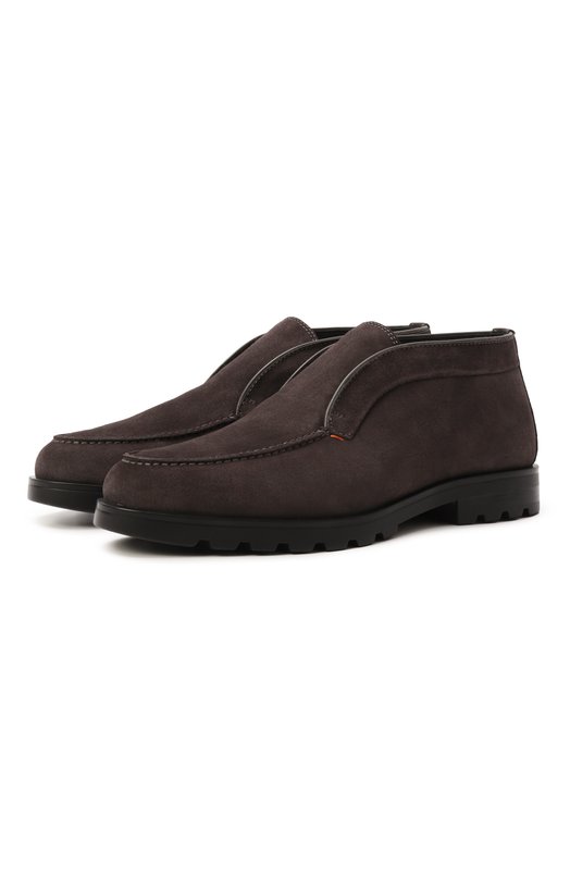 Замшевые ботинки Detroit Santoni MGDG17823NE0ASEY Коричневый MGDG17823NE0ASEY