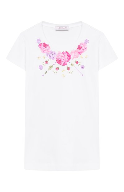 Хлопковая футболка MONNALISA, арт. 11G605