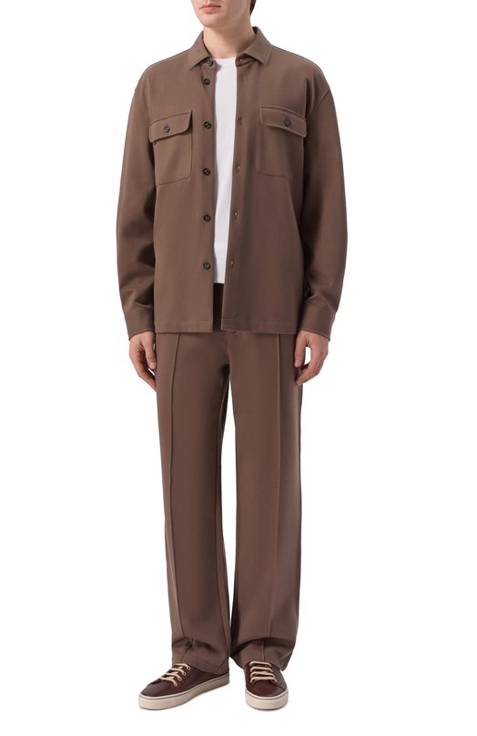 Хлопковая рубашка 12 STOREEZ 136581 Коричневый  136581 Фото 2