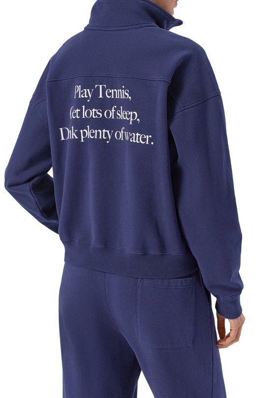 Хлопковый свитшот Sporty and Rich ST08161300BL106 Синий  ST08161300BL106 Фото 4