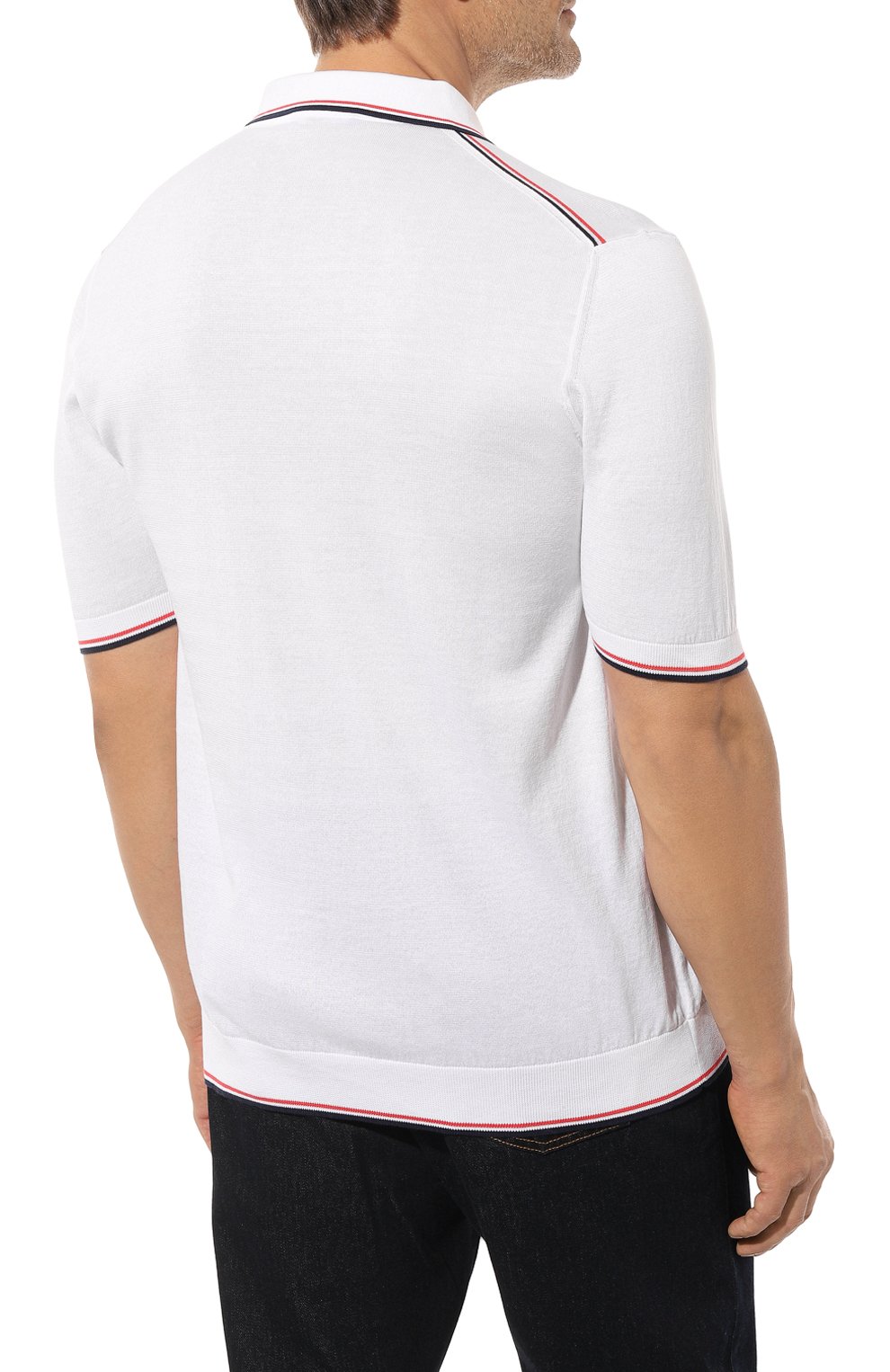 Хлопковое поло ANDREA CAMPAGNA, арт. 93040SR/60, фото 4