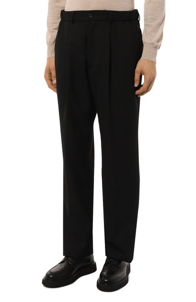 Шерстяные брюки HEVO черного цвета по цене 32300 руб., арт. T0RRECANNE RU 240/G779, фото 3 Шерстяные брюки HEVO, арт. T0RRECANNE RU 240/G779, фото 3