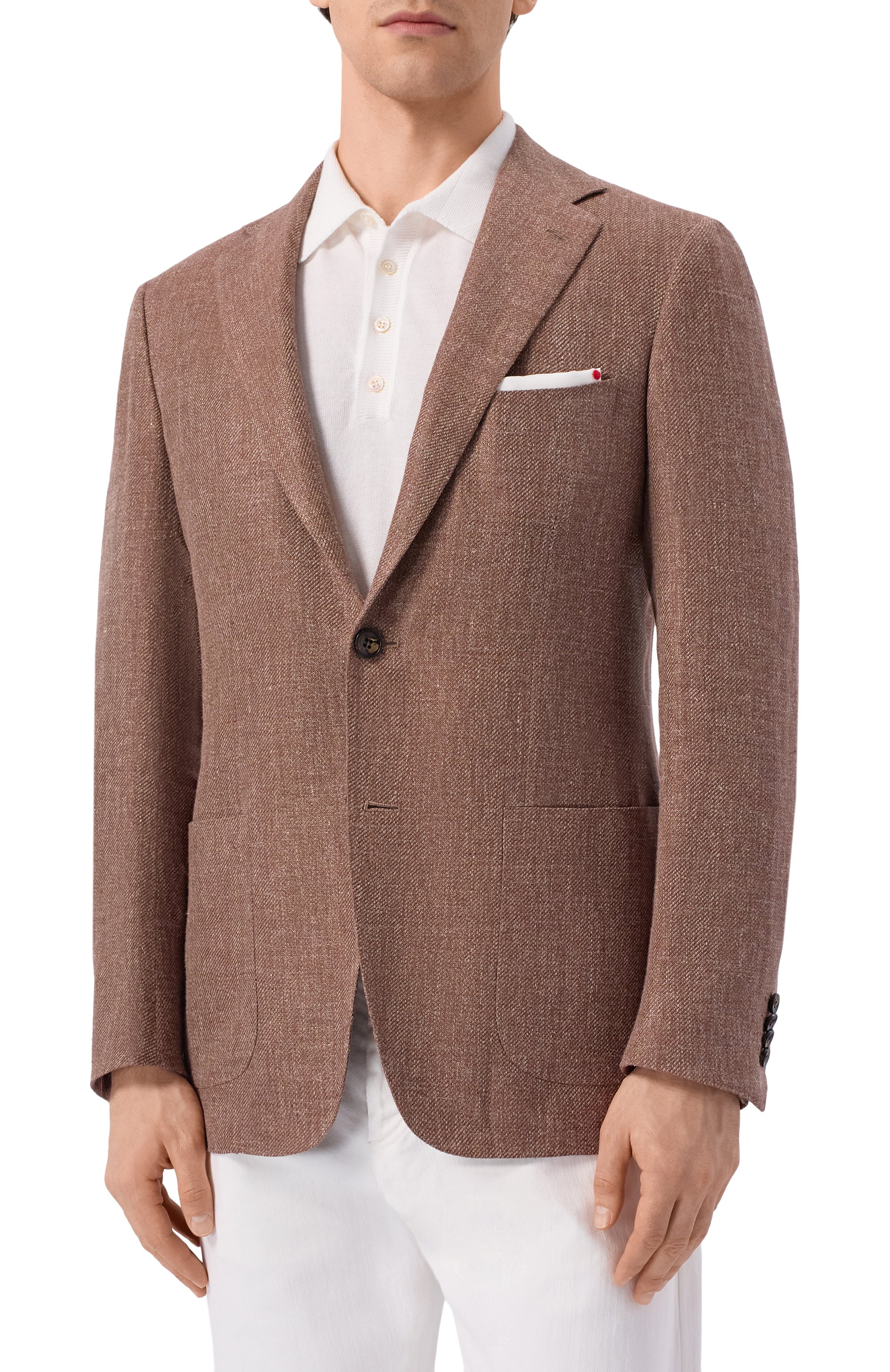 Пиджак изо льна и шелка KITON коричневого цвета по цене 699500 руб., арт. UG81K0631G, фото 3 Пиджак изо льна и шелка KITON, арт. UG81K0631G, фото 3