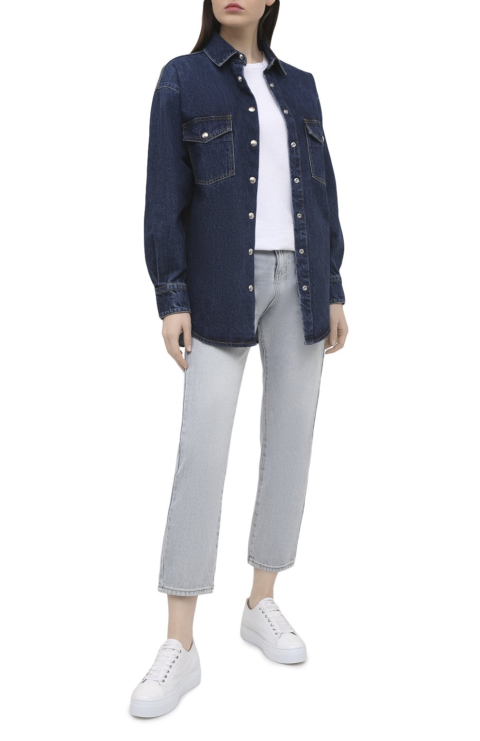 Кожаные кеды AGL белого цвета по цене 31200 руб., арт. D925221PGKV145C171, фото 2 Кожаные кеды AGL, арт. D925221PGKV145C171, фото 2