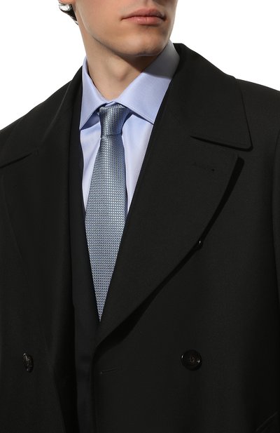 Шелковый галстук ZEGNA голубого цвета по цене 19950 руб., арт. Z3D02T/1XW, фото 2 Шелковый галстук ZEGNA, арт. Z3D02T/1XW, фото 2