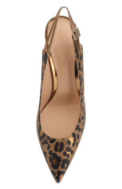 Кожаные туфли GIANVITO ROSSI леопардового цвета по цене 104500 руб., арт. G95153.70RIC.CDMGLPM, фото 5 Кожаные туфли GIANVITO ROSSI, арт. G95153.70RIC.CDMGLPM, фото 5