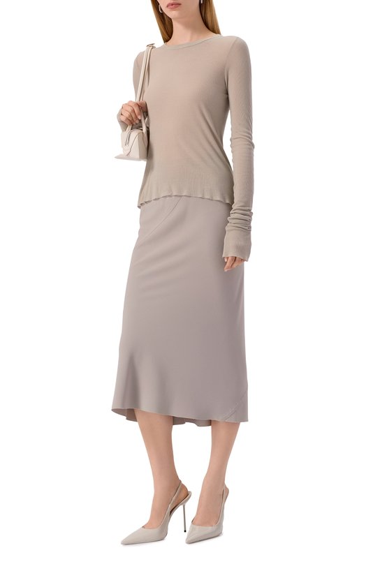 Комбинированная юбка Rick Owens RP02E4332/HY Серый  RP02E4332/HY Фото 2