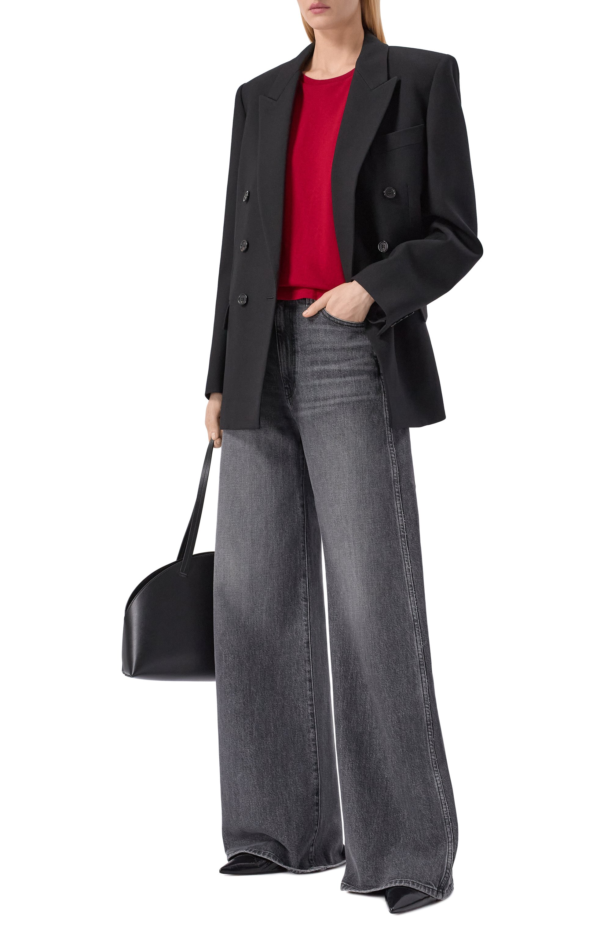 Джинсы dane KHAITE серого цвета по цене 88500 руб., арт. 1170925031/W925, фото 2 Джинсы dane KHAITE, арт. 1170925031/W925, фото 2