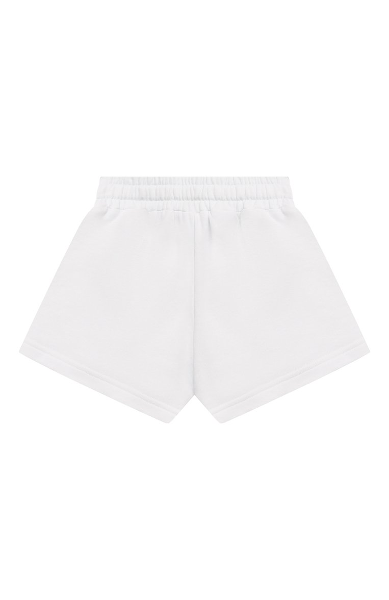 Детские хлопковые шорты DOLCE & GABBANA белого цвета, арт. L8JQ96/G7M6W | Фото 2 (Материал внешний: Хлопок; Нос: Не проставлено; Случай: Повседневный; Девочки Кросс-КТ: Шорты-спорт)