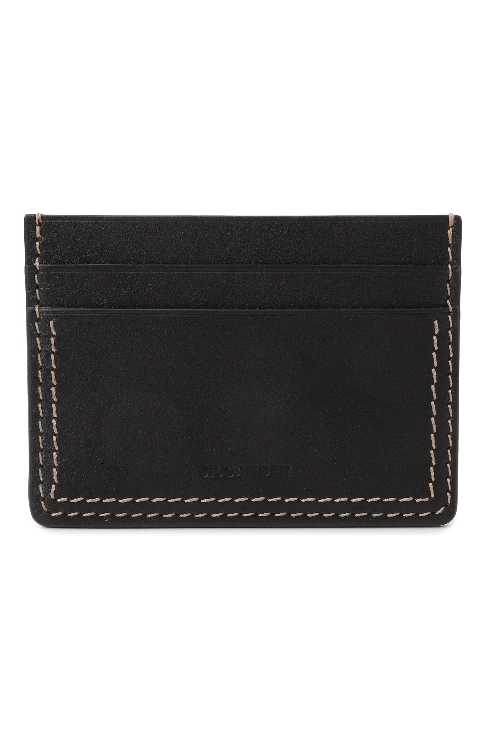 Кожаный футляр для кредитных карт JIL SANDER черного цвета по цене 34300 руб., арт. J25VL0009/P7314, фото 1 Кожаный футляр для кредитных карт JIL SANDER, арт. J25VL0009/P7314, фото 1