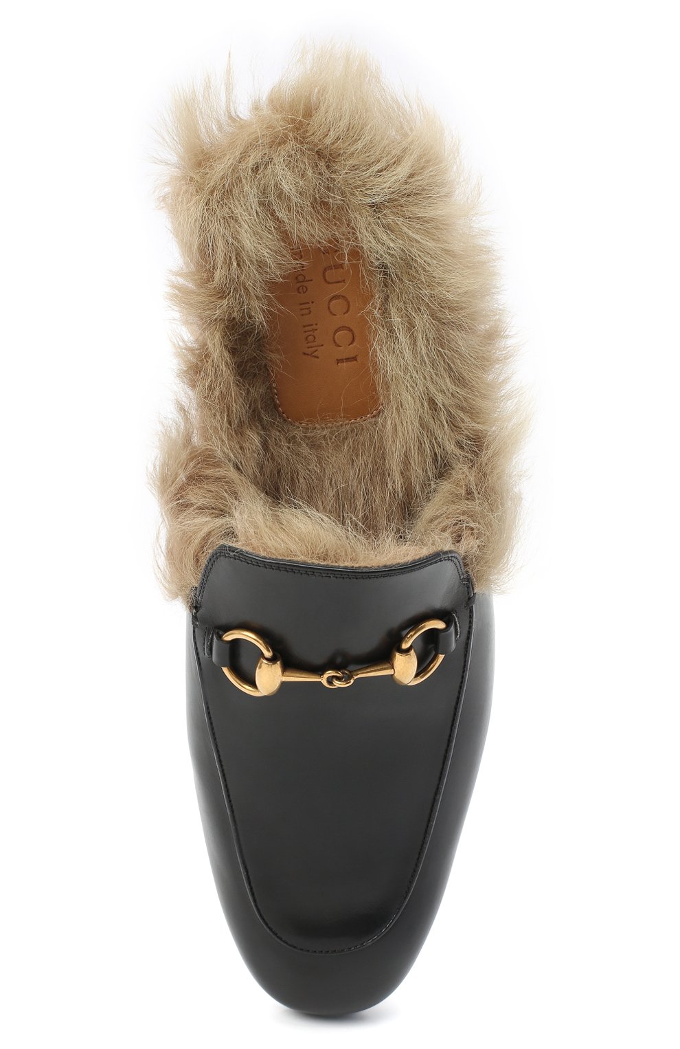 Кожаные сабо princetown с меховой отделкой GUCCI, арт. 397647/DKHH0, фото 5