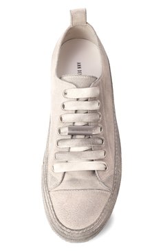 Женские замшевые кеды nono ANN DEMEULEMEESTER бежевого цвета, арт. B0012569/LT147 | Фото 6 (Драгоценные камни: Проставлено; Материал внешний: Натуральная кожа, Замша; Подошва: Платформа; Материал внутренний: Натуральная кожа; Материал сплава: Проставлено; Стили: Гранж; Кросс-КТ: Низкие; Материал утеплителя: Без утеплителя)
