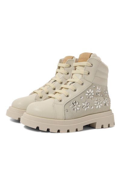 Кожаные ботинки MONNALISA, арт. 8CD016M, фото 1