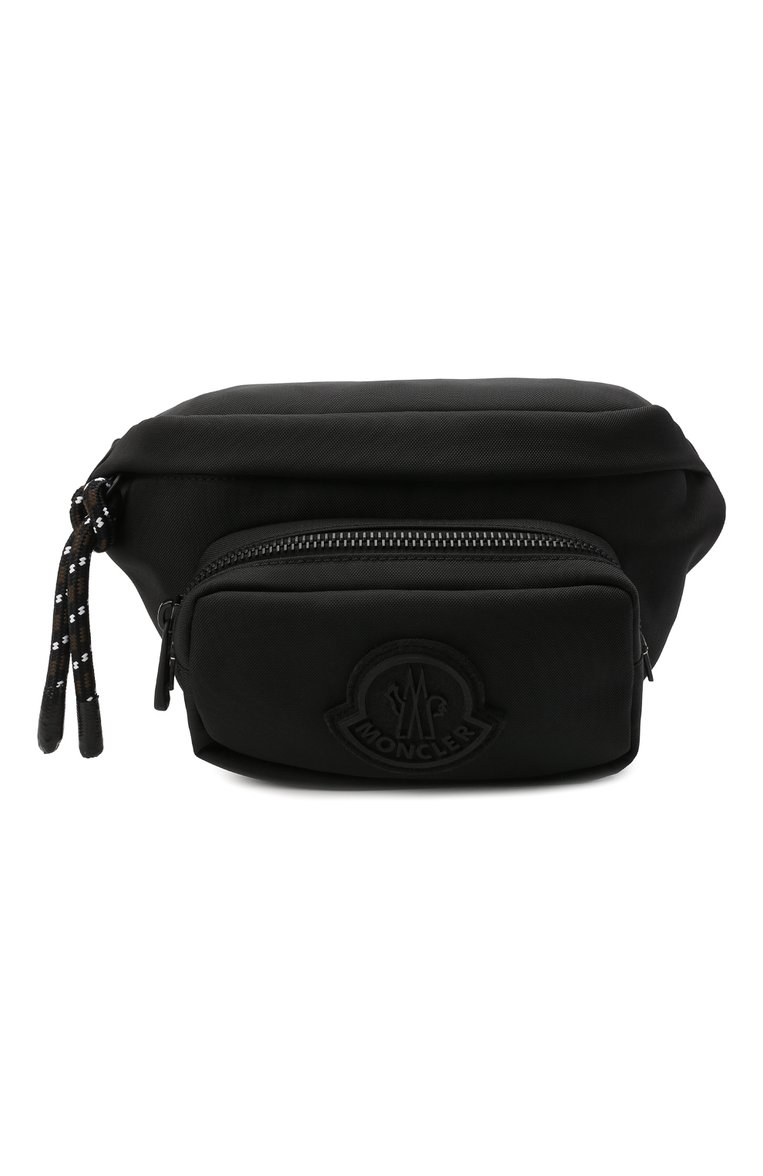 Мужская текстильная поясная сумка durance MONCLER черного цвета, арт. H1-09A-5M000-06-M1877 | Фото 1 (Ремень/цепочка: На ремешке; Материал: Текстиль; Размер: medium; Случай: Повседневный; Стили: Спорт-шик)
