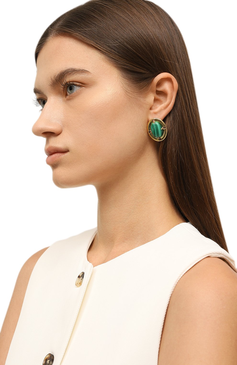 Серьги с малахитом и аметистами MOONKA, арт. ai-bg-er-mal, фото 2