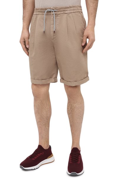 Шорты изо льна и хлопка BRUNELLO CUCINELLI бежевого цвета по цене 73800 руб., арт. M291LV0340, фото 3 Шорты изо льна и хлопка BRUNELLO CUCINELLI, арт. M291LV0340, фото 3