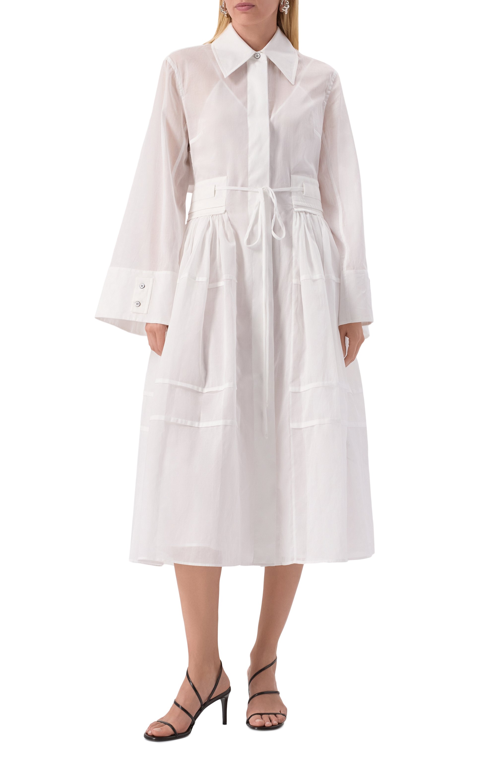 Хлопковое платье JIL SANDER, арт. J02CT0440-J45014, фото 3