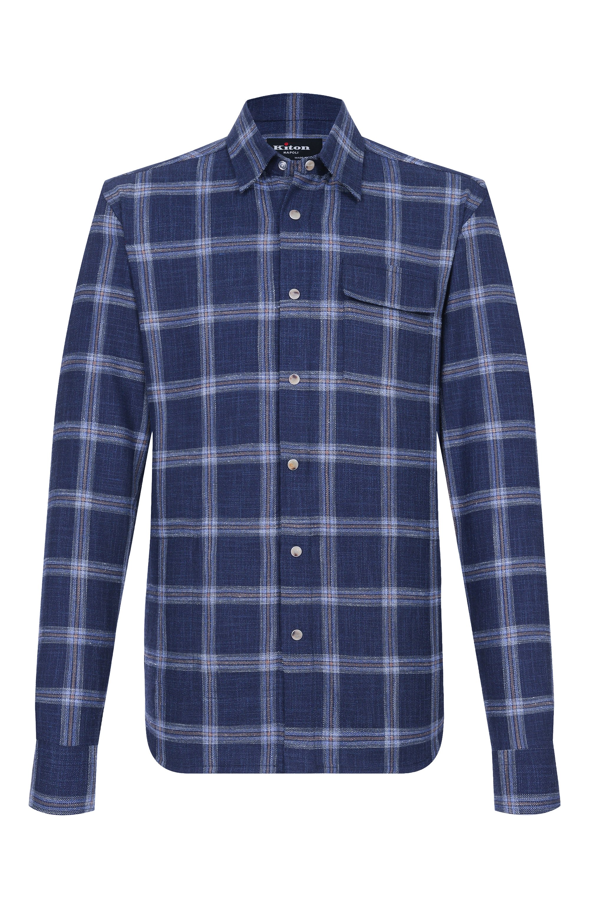 Рубашка из шерсти и шелка KITON, арт. UMCBUBAK0616E05, фото 1