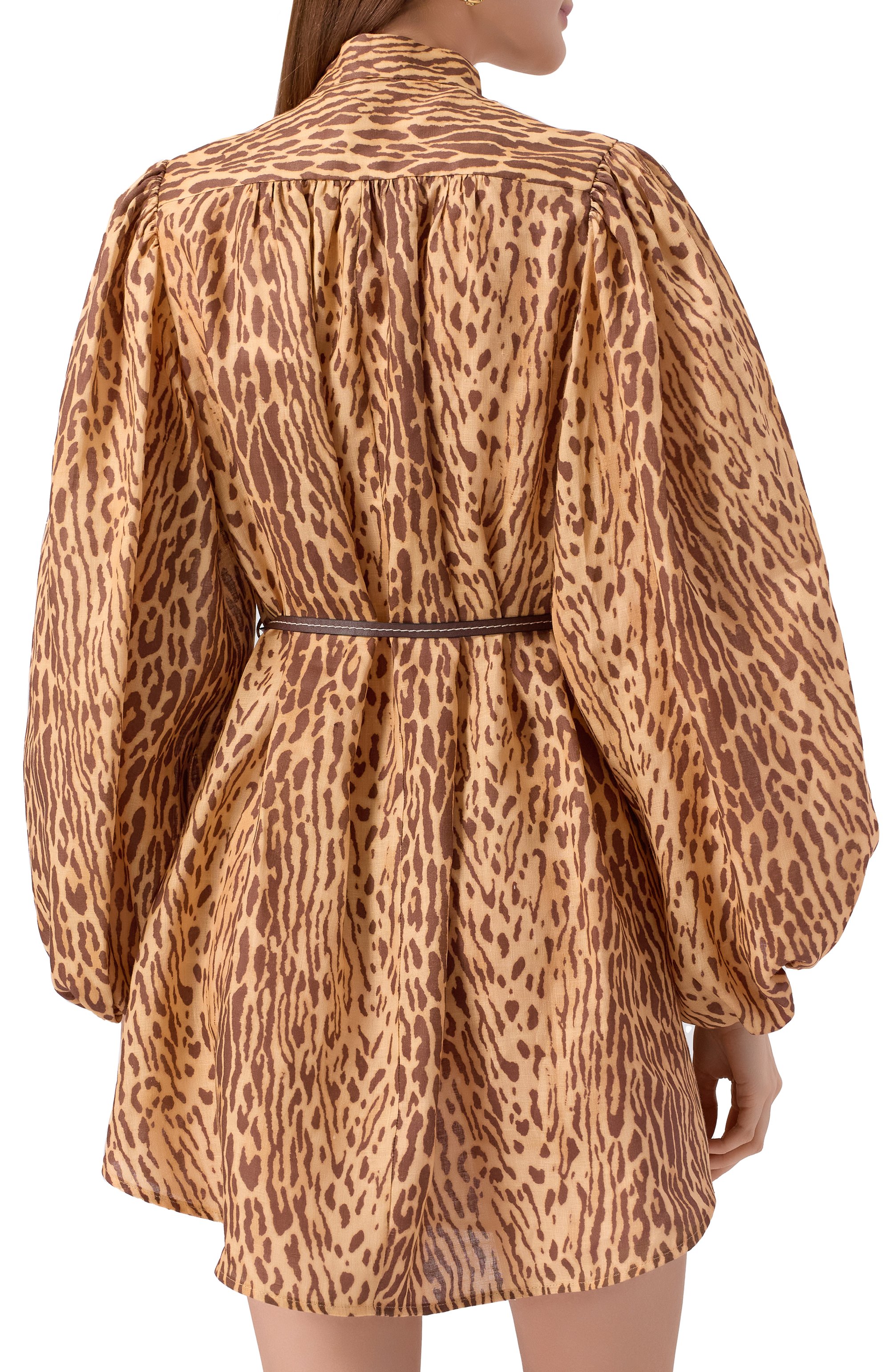 Льняное платье ZIMMERMANN леопардового цвета по цене 138500 руб., арт. 4593DSS255, фото 4 Льняное платье ZIMMERMANN, арт. 4593DSS255, фото 4