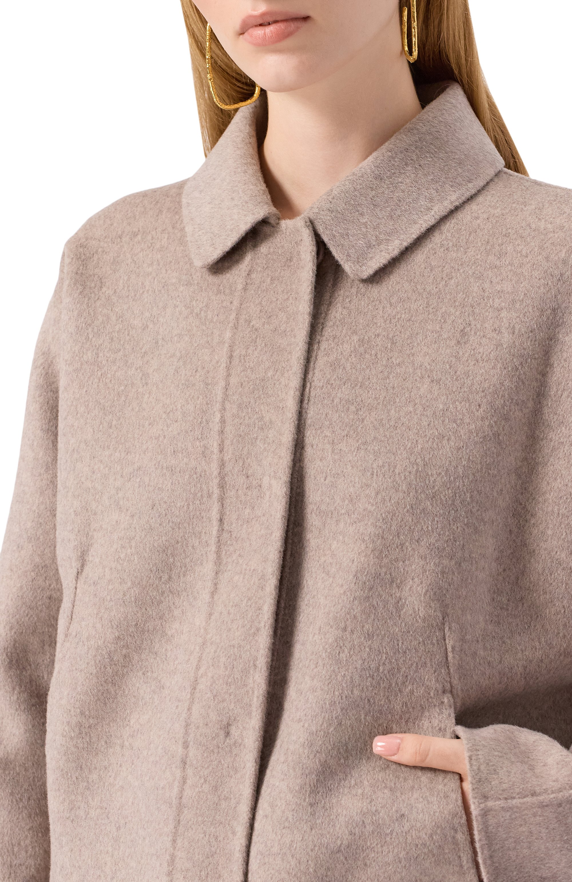 Шерстяное полупальто BOSS, арт. 50543170, фото 5