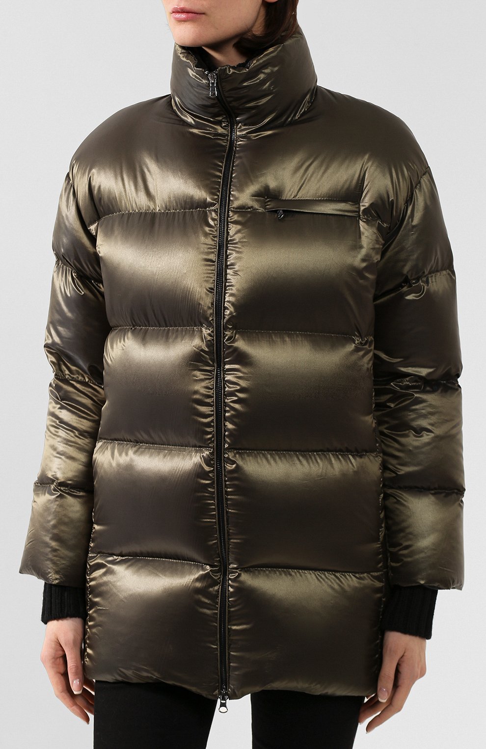 Пуховик SEVEN LAB разноцветного цвета по цене 35280 руб., арт. DJF20-№1VLE black/khaki, фото 3 Пуховик SEVEN LAB, арт. DJF20-№1VLE black/khaki, фото 3