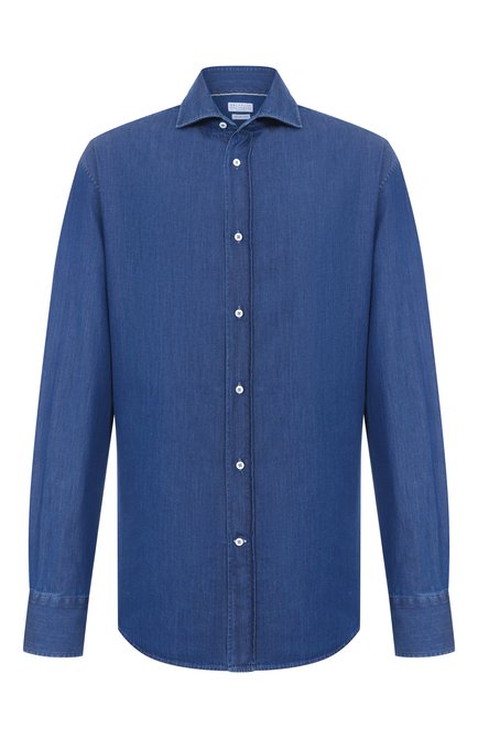 Мужская джинсовая рубашка BRUNELLO CUCINELLI, арт. MR6831718