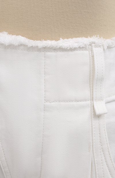 Джинсовые шорты CHLOÉ белого цвета по цене 104000 руб., арт. CHC21UDS21048, фото 5 Джинсовые шорты CHLOÉ, арт. CHC21UDS21048, фото 5