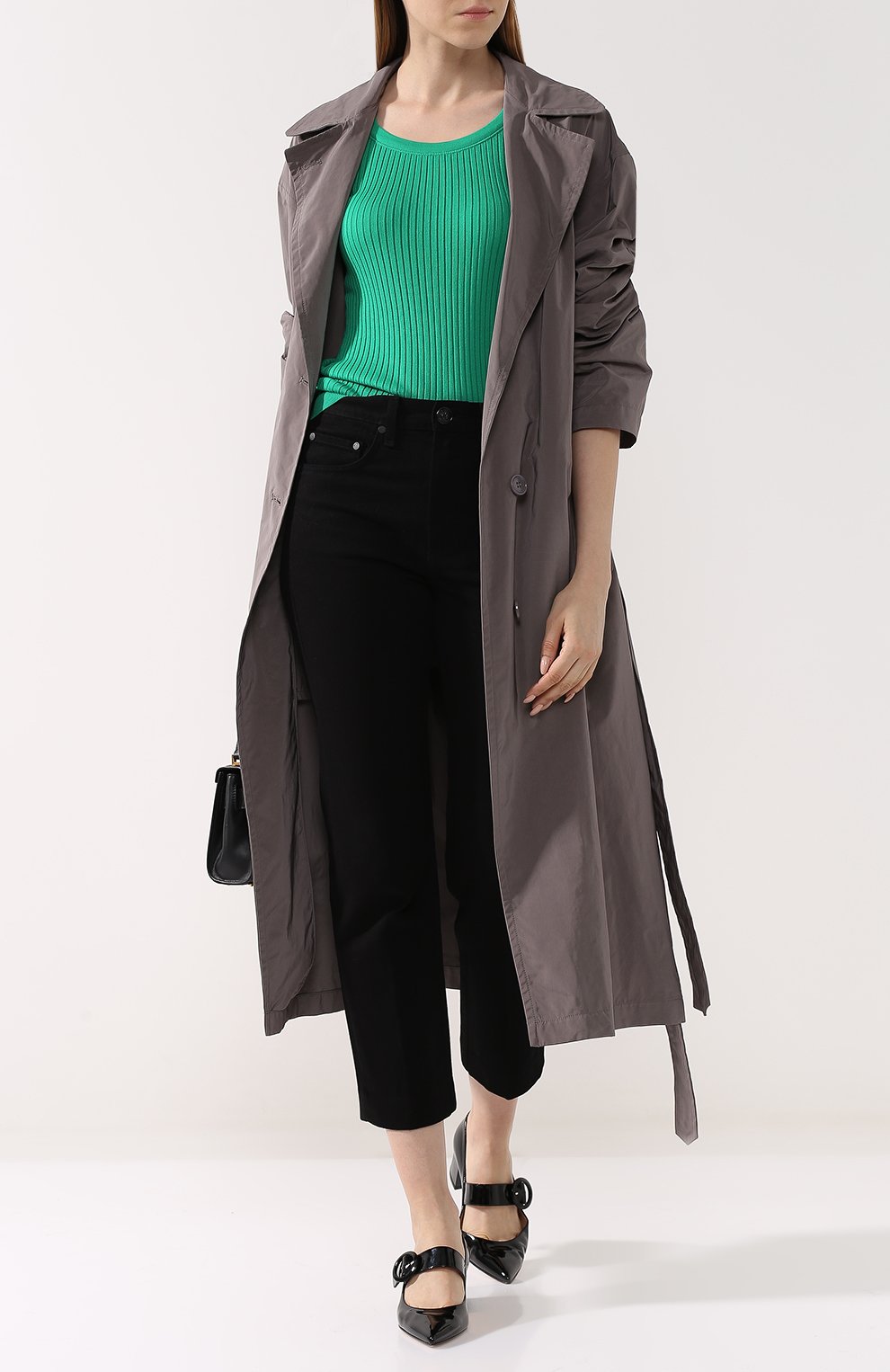 Однотонный хлопковый топ фактурной вязки RALPH LAUREN, арт. 290710192, фото 2