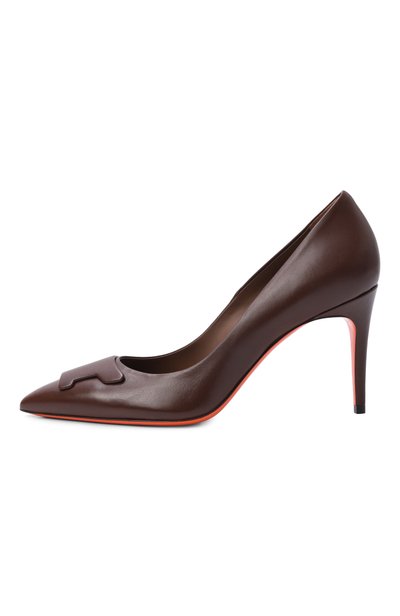 Кожаные туфли SANTONI коричневого цвета по цене 99500 руб., арт. WDXG71207HIATSZA, фото 4 Кожаные туфли SANTONI, арт. WDXG71207HIATSZA, фото 4