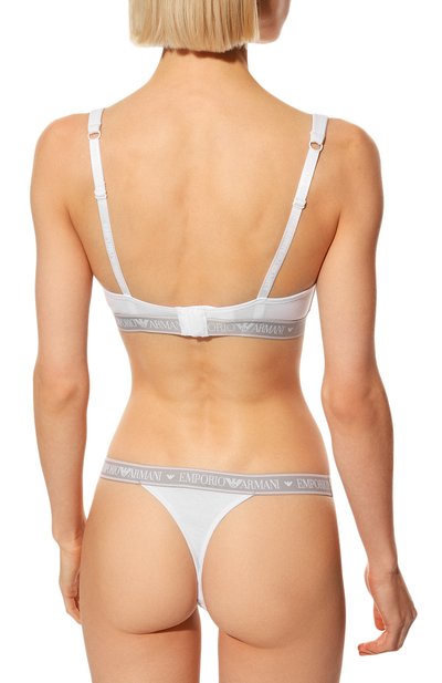 Комплект из двух трусов-стрингов EMPORIO ARMANI белого цвета по цене 3710 руб., арт. 164522/2F227, фото 3 Комплект из двух трусов-стрингов EMPORIO ARMANI, арт. 164522/2F227, фото 3